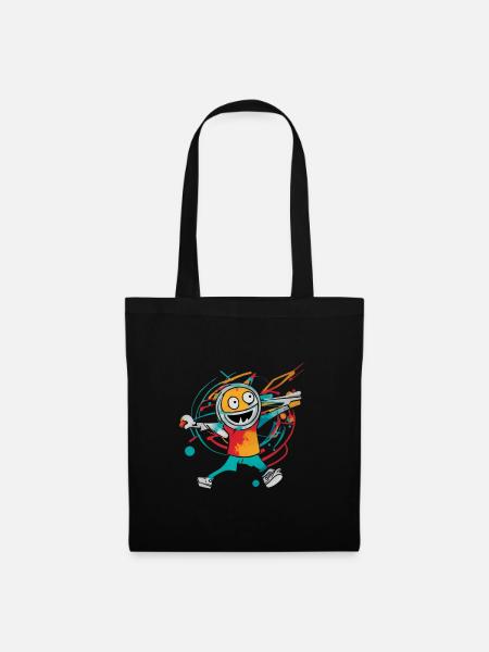 Crazy But Happy - Tote Bag - black