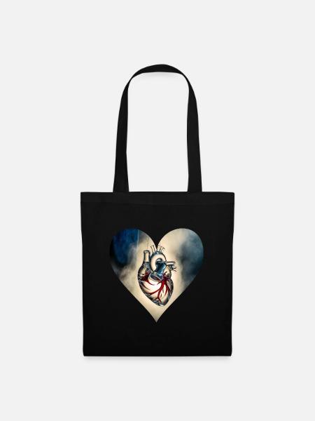 Heart of glass - Tote Bag - black