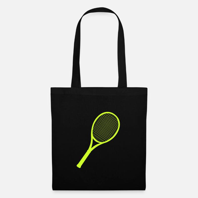 Tennisschläger - Stoffbeutel - Schwarz