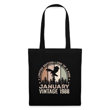 Unvergleichlich seit Januar 1988 36 Jubiläum - Stoffbeutel - Schwarz - Vorne