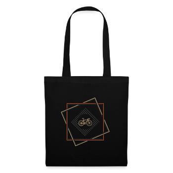 Rennrad Square - Premium Shirt - Stoffbeutel - Schwarz - Vorne