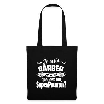 je suis barber - Sac en tissu - noir - Devant