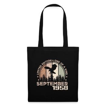 Incomparable depuis septembre 1958 66 Anniversaire - Sac en tissu - noir - Devant
