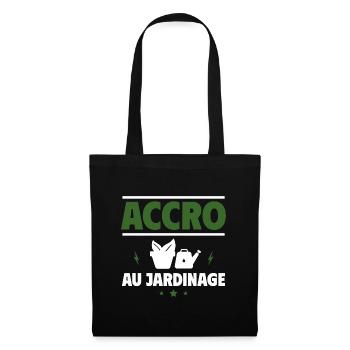 accro au jardinage - Sac en tissu - noir - Devant