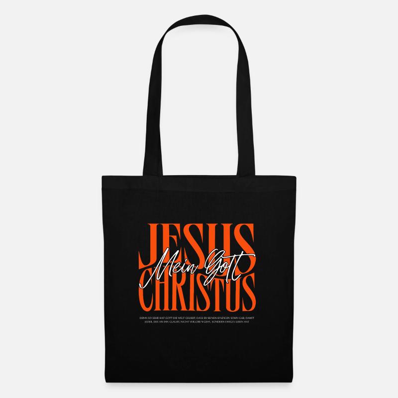 Jesus Mein Gott - Stoffbeutel - Schwarz