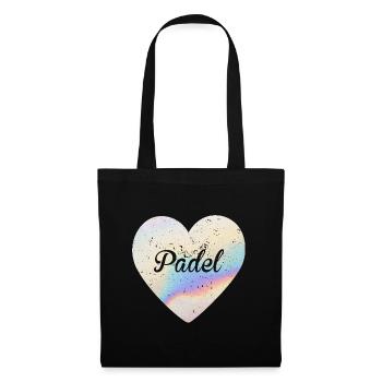 Padel Cute heart | Padel Sports Lover - Tote Bag - black - Front