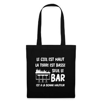 seul le bar est à la bonne hauteur - Sac en tissu - noir - Devant