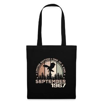 Unvergleichlich seit September 1967, 57. Jubiläum - Stoffbeutel - Schwarz - Vorne
