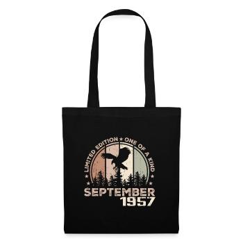 Incomparable depuis septembre 1957 67 Anniversaire - Sac en tissu - noir - Devant