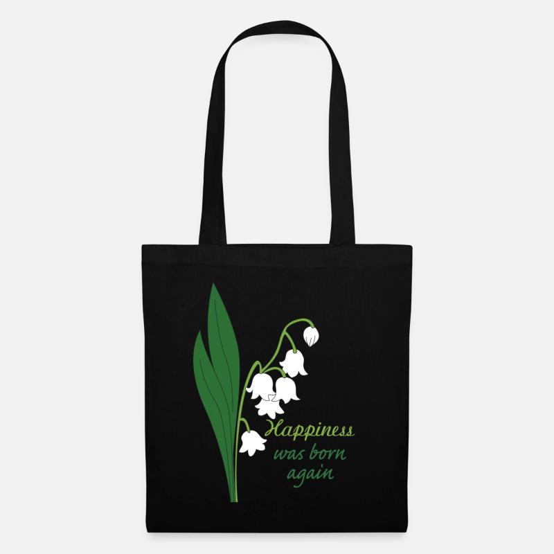 Blumen soor - Stoffbeutel - Schwarz