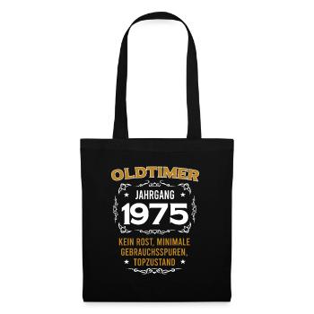 Oldtimer Jahrgang 1975 Vintage Design - Stoffbeutel - Schwarz - Vorne