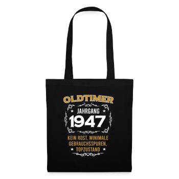 Oldtimer Jahrgang 1947 Vintage Design - Stoffbeutel - Schwarz - Vorne
