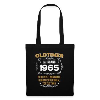 Geburtstag, Original Old Timer, Baujahr 1965 - Stoffbeutel - Schwarz - Vorne