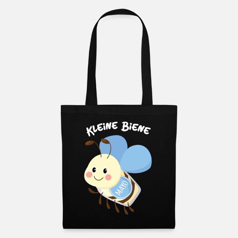 Kleine Biene Mayo - Lustiges Bienen Motiv - Stoffbeutel - Schwarz