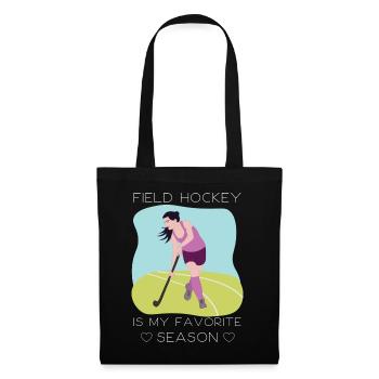 Le hockey sur gazon est ma saison préférée de hockey en salle - Sac en tissu - noir - Devant