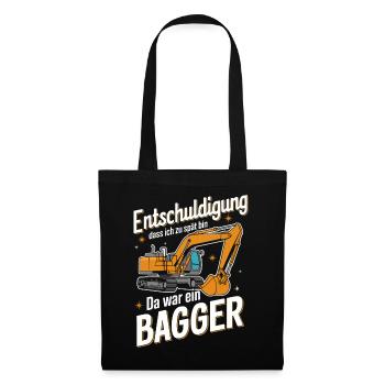 Excavator Driver Construction Worker Construction Site Construction Machine - Tote Bag - black - Front