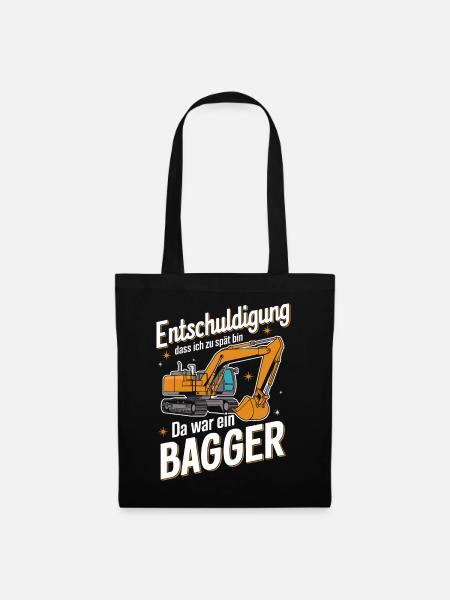 Baggerfahrer Bauarbeiter Baustelle Baumaschine - Stoffbeutel - Schwarz