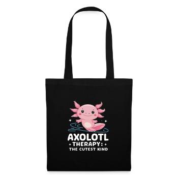 Poisson axolotl - Sac en tissu - noir - Devant