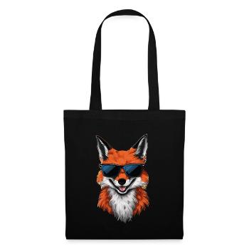 Fuchs Füchse Tier - Stoffbeutel - Schwarz - Vorne