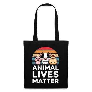 Végétarien Végétalien Végétarien Végétarien - Sac en tissu - noir - Devant