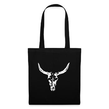 BULL SKULL - Stoffbeutel - Schwarz - Vorne
