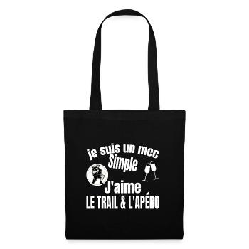trail et apéro - Sac en tissu - noir - Devant