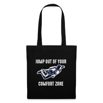 Parachutisme Sautez hors de votre zone de confort - Sac en tissu - noir - Devant