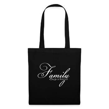 La famille est éternelle - Sac en tissu - noir - Devant