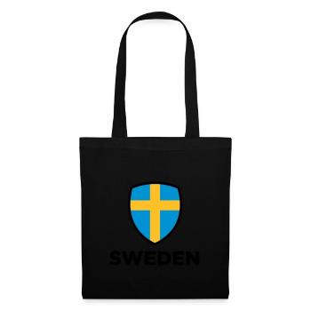 Nationalflagge von Schweden - Stoffbeutel - Schwarz - Vorne