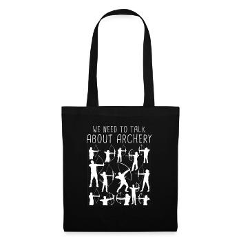 Nous devons parler de l’amateur de sports de tir à l’arc - Sac en tissu - noir - Devant