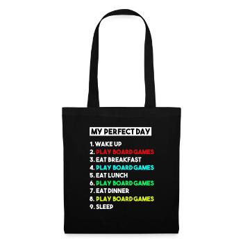 My Perfect Day Play Jeux de société Chemise cadeau amusant - Sac en tissu - noir - Devant