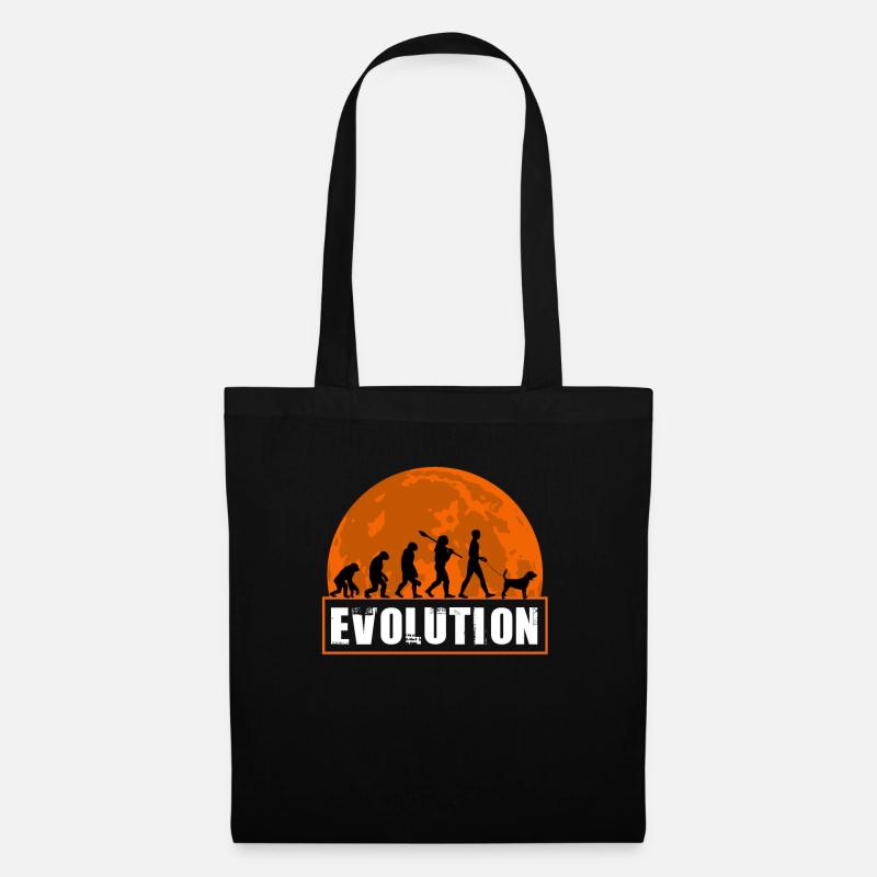 Beagle Shirt, lustiges menschliches Evolutionsgeschenk - Stoffbeutel - Schwarz