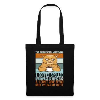 Coffee Spelled Backwards Is Eeffoc - Funny Coffee - Tote Bag - black - Front