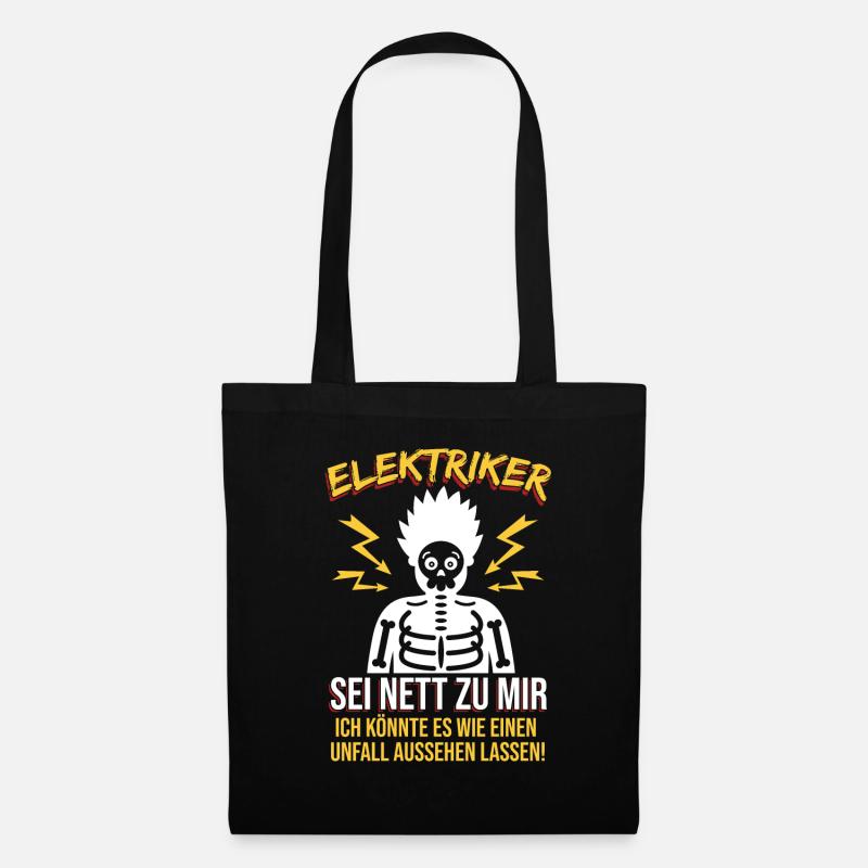 Elektroniker Handwerker Elektriker Geschenk - Stoffbeutel - Schwarz