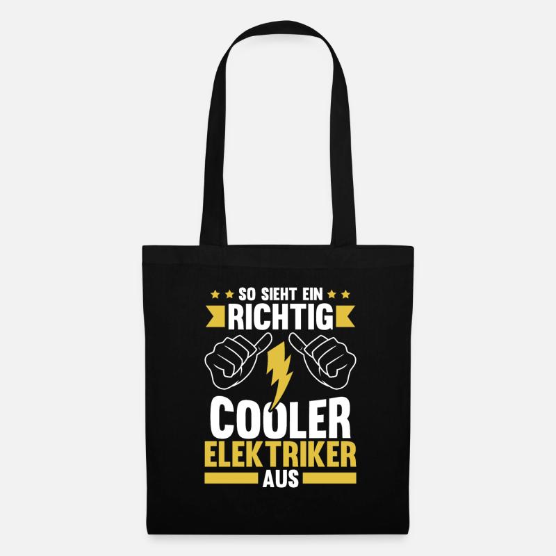 Elektriker Elektroniker Handwerker Geschenk - Stoffbeutel - Schwarz