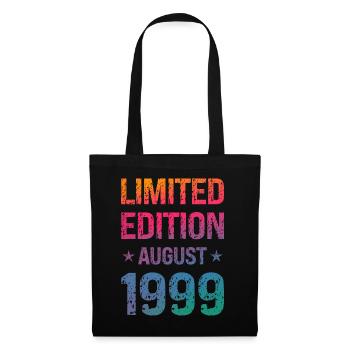 Limited Edition 25 Geburtstag Party Jahrgang 1999 - Stoffbeutel - Schwarz - Vorne