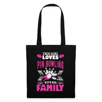 This Girl Loves Pin Bowling - Tote Bag - black - Front