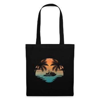 Vintage Jet Ski Sunset Summer | Jet-Ski Lover - Tote Bag - black - Front