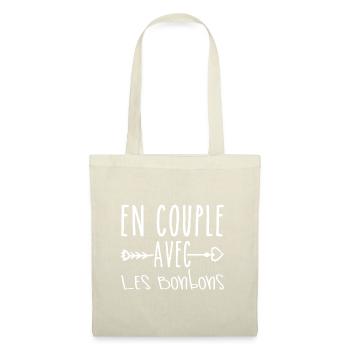 Couples with Candy, Gift Candy Fans - Tote Bag - nature - Front