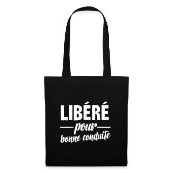 libéré pour bonne conduite - Sac en tissu - noir - Devant