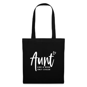 Tante comme une maman juste cool tante marraine - Sac en tissu - noir - Devant
