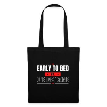Se coucher tôt - Sac en tissu - noir - Devant