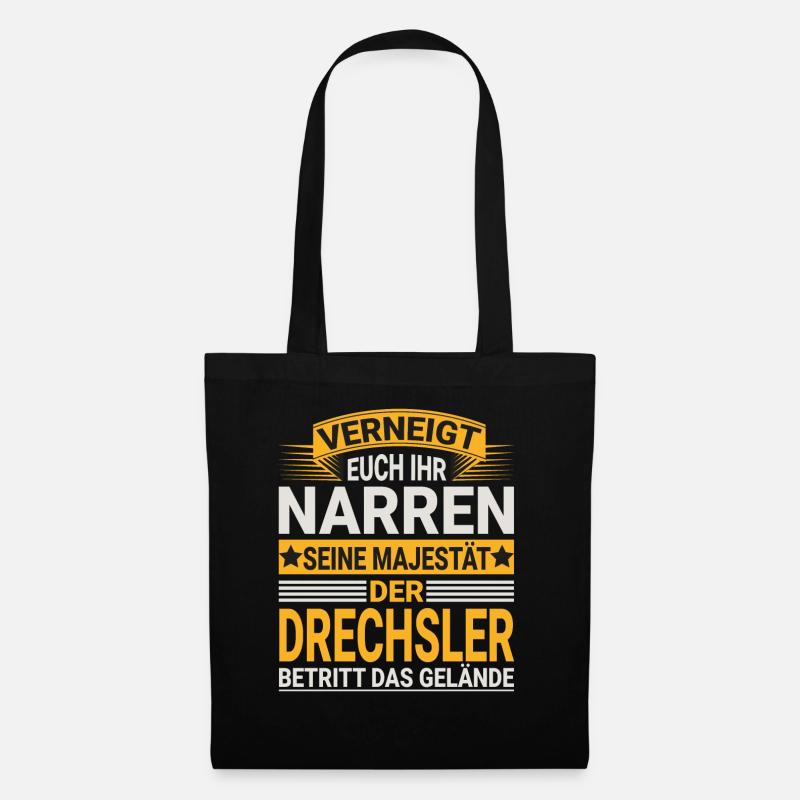 Drechsler Design für einen Drechsler - Stoffbeutel - Schwarz