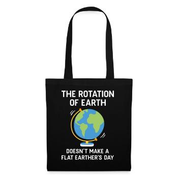 Flat Earther es Day - Stoffbeutel - Schwarz - Vorne