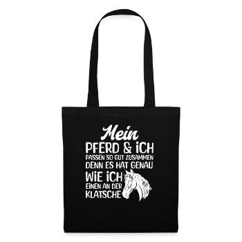 Mein Pferd & Ich - Stoffbeutel - Schwarz - Vorne