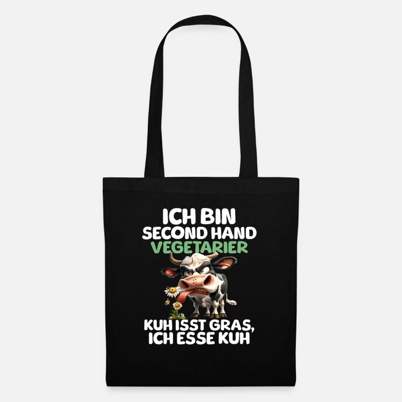 Second Hand Vegetarier - Stoffbeutel - Schwarz