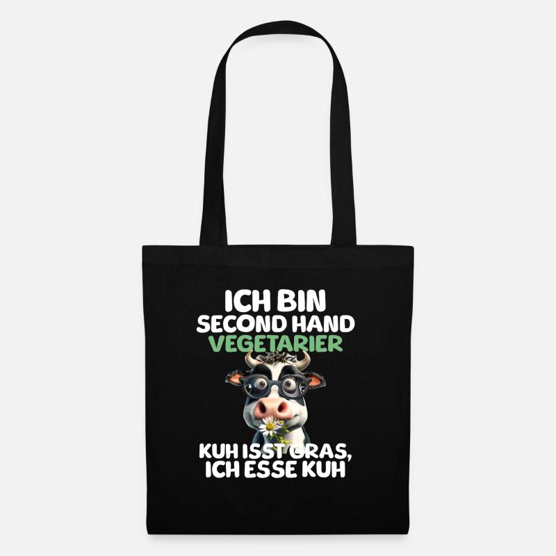 Second Hand Vegetarier - Stoffbeutel - Schwarz