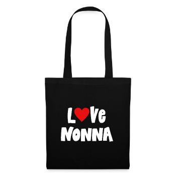 J’aime ma grand-mère italien Nonna - Sac en tissu - noir - Devant