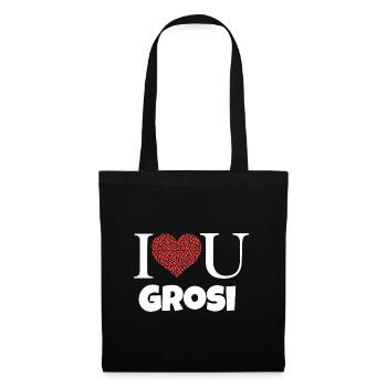Liebe dich Grosi Oma Schweiz beschts Grosi - Stoffbeutel - Schwarz - Vorne