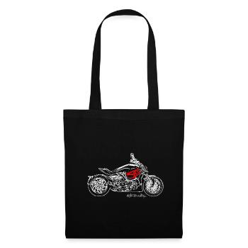 Duc X Diavel Custom T-Shirt Design Motorrad - Stoffbeutel - Schwarz - Vorne